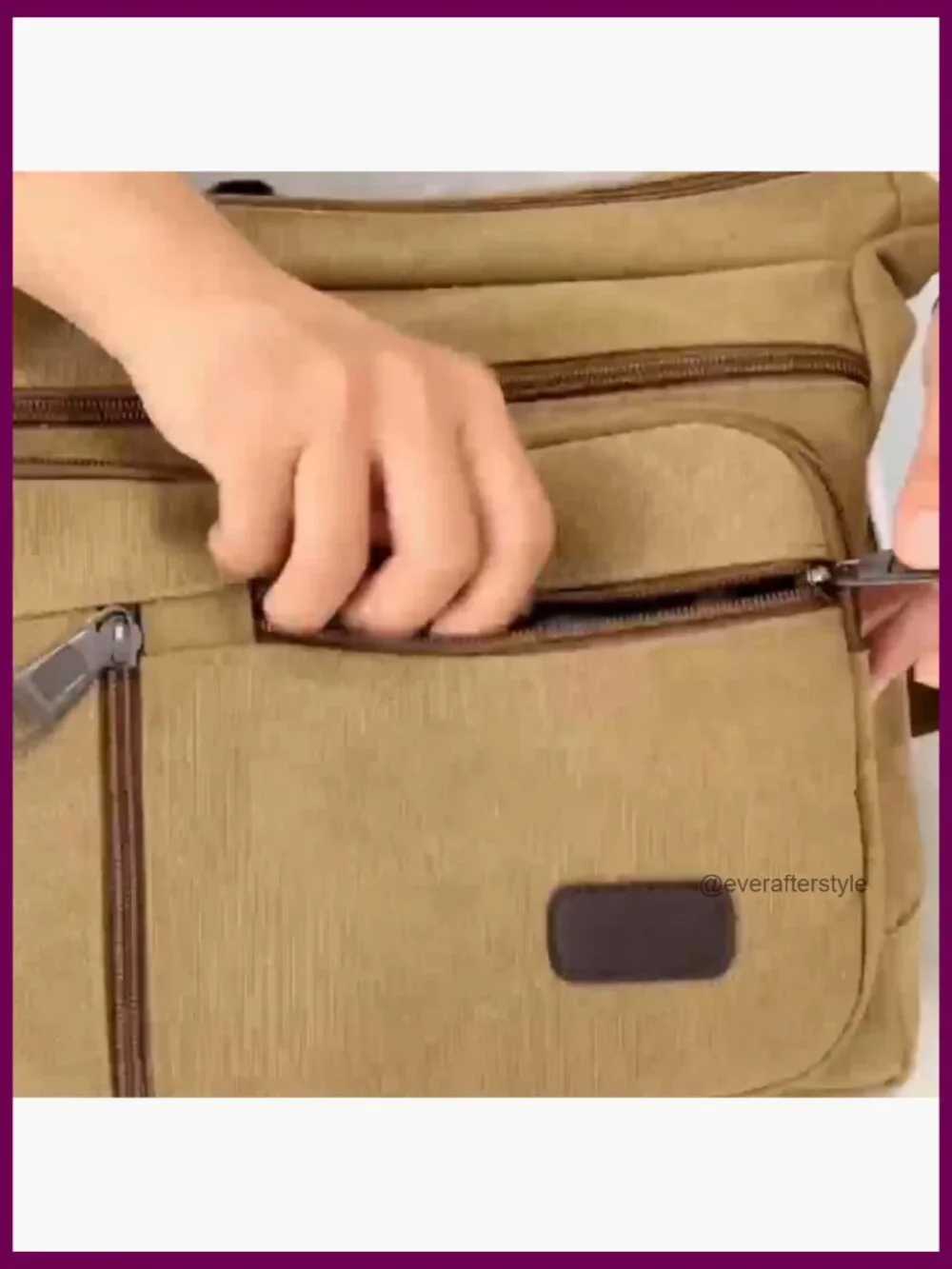 Canvas Vintage Messenger Bag Satchel Crossbody Travel Shoulder Bag Multiple